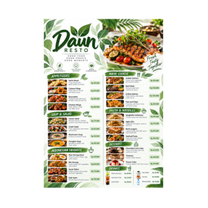 Menu A4 Laminating