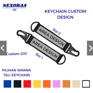 Gantungan Kunci Custom Logo webbing Nylon 2,5 cm