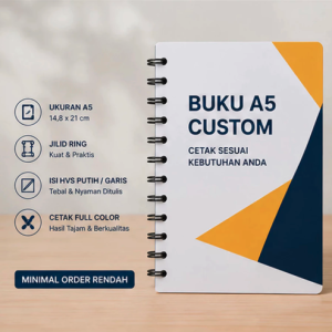 Buku Custom A5 Jilid Spiral Kawat
